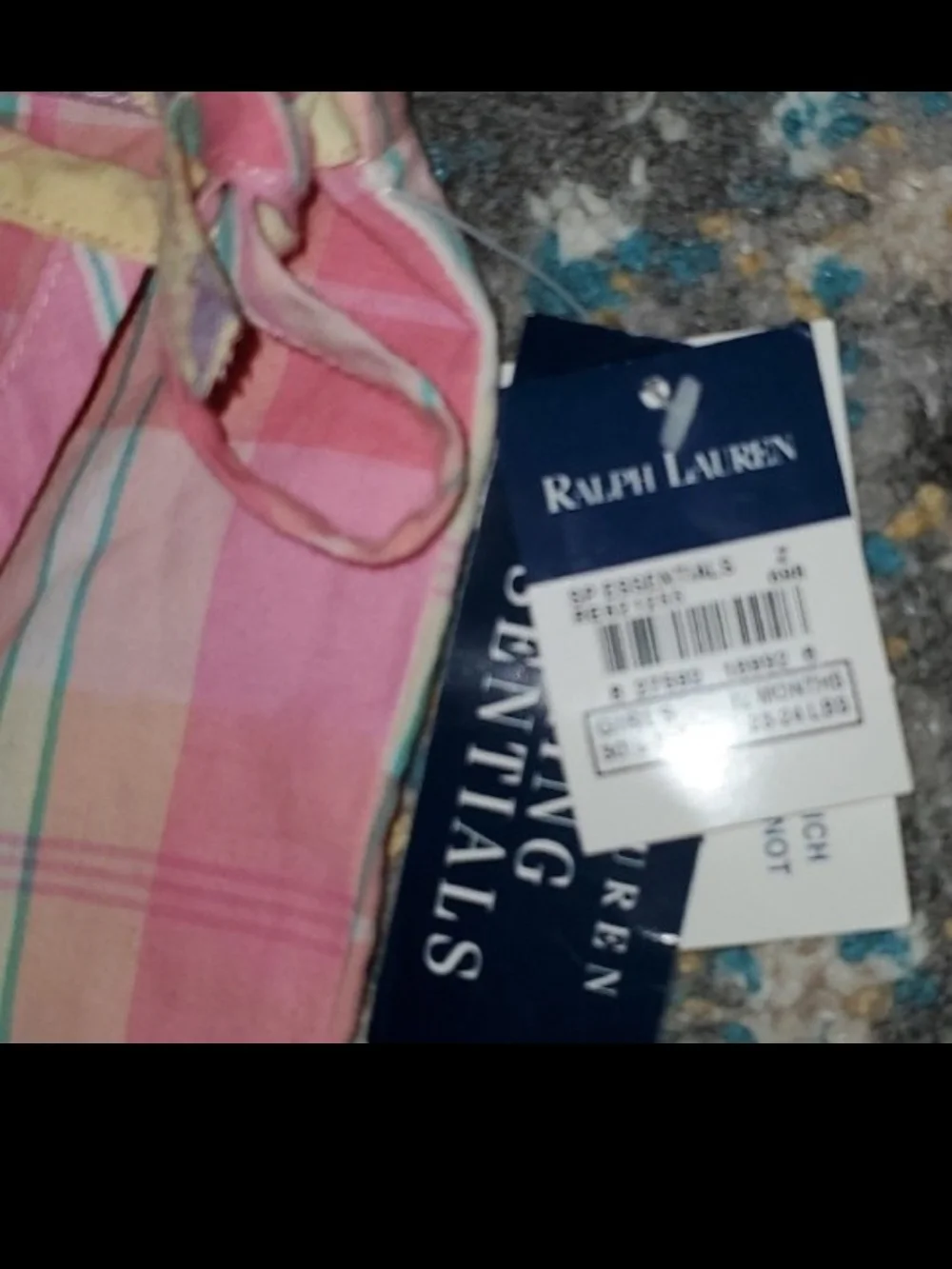 New Ralph Lauren Plaid Sleeveless Top and Shorts Set Size 12 Months
